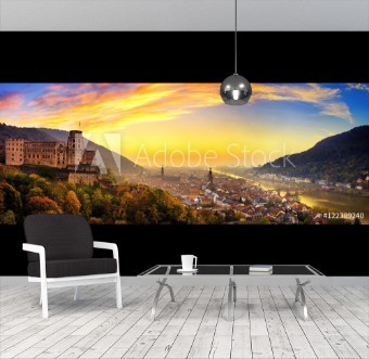 Picture of Heidelberg kurz nach Sonnenuntergang Panorama mit warmen Farben